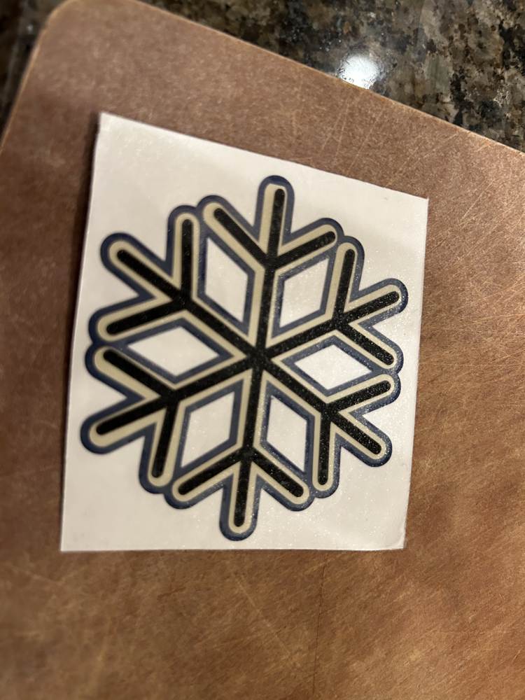 Final Snowflake Sticker With Transfer Tape