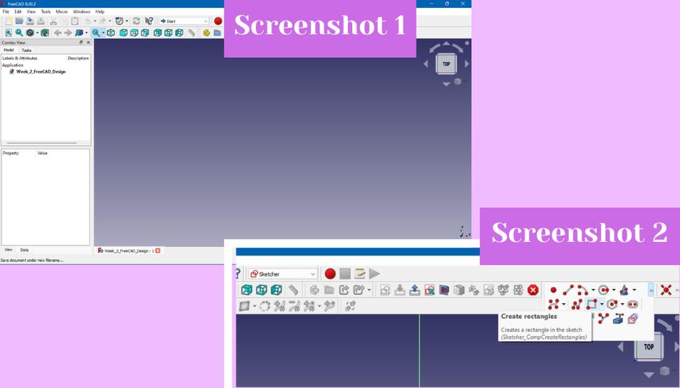 Screenshots 1 and 2