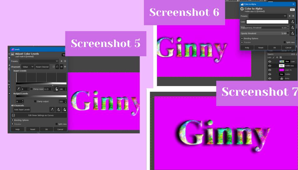 Screenshots 5, 6, and 7