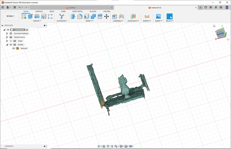 3DScan import to Fusion360
