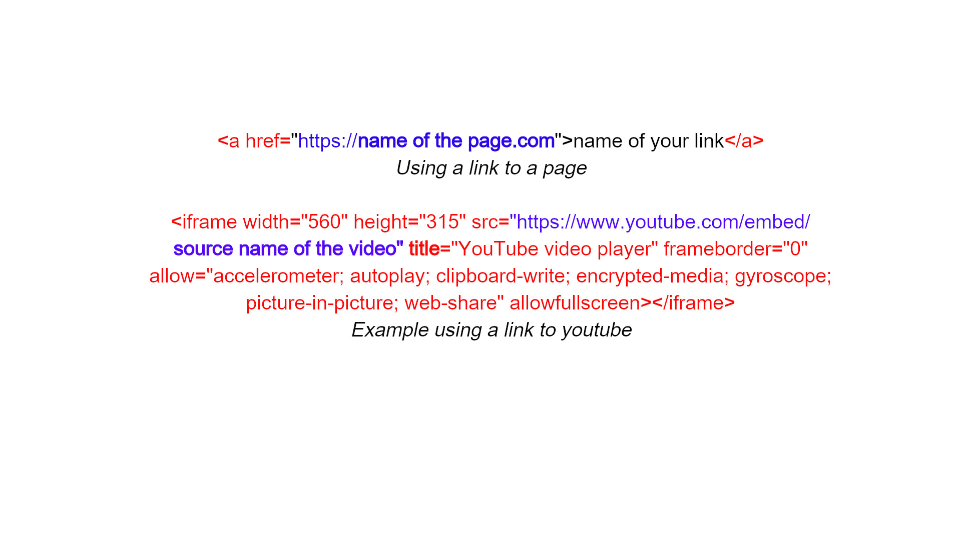 example links