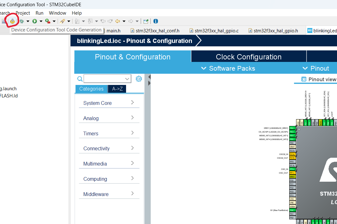STM32 code generation