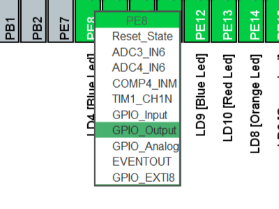 STM32 select destination PIN