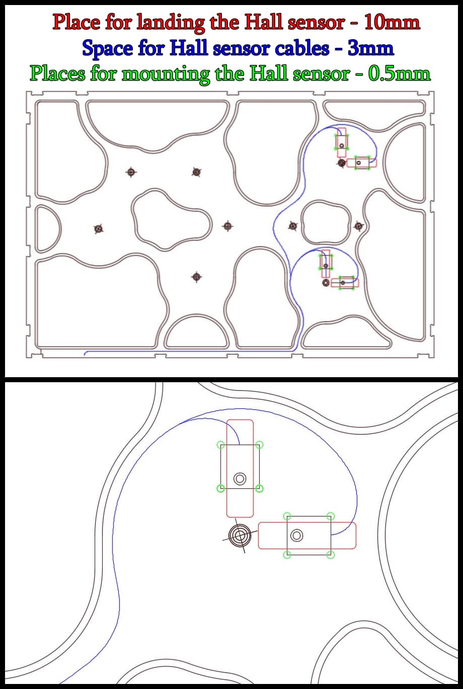 Place for the sensor