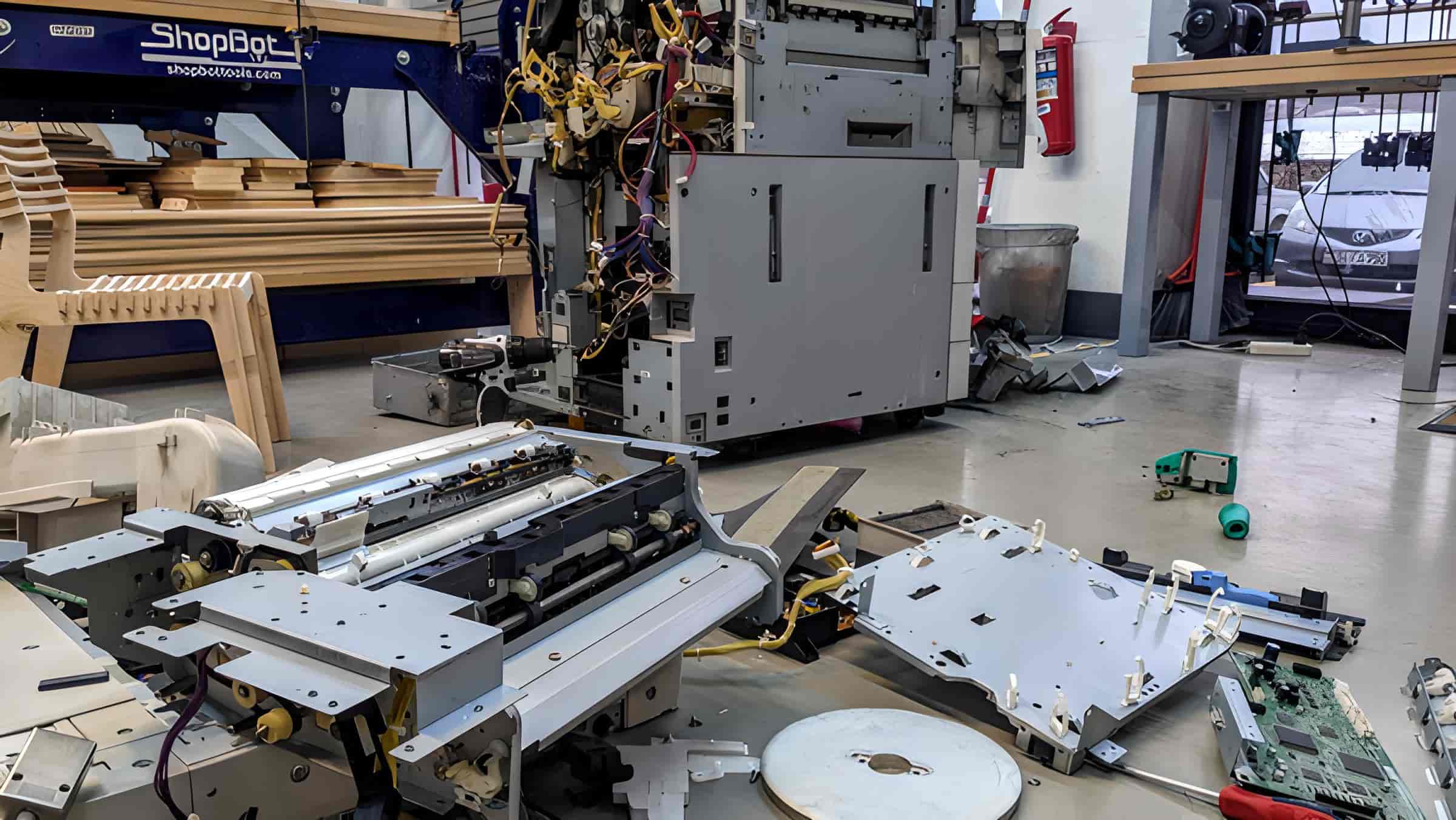 Dismantling printer