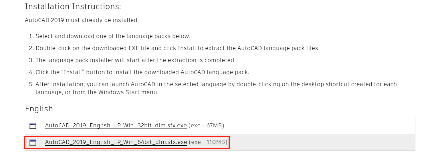 AutoCAD Language Pack
