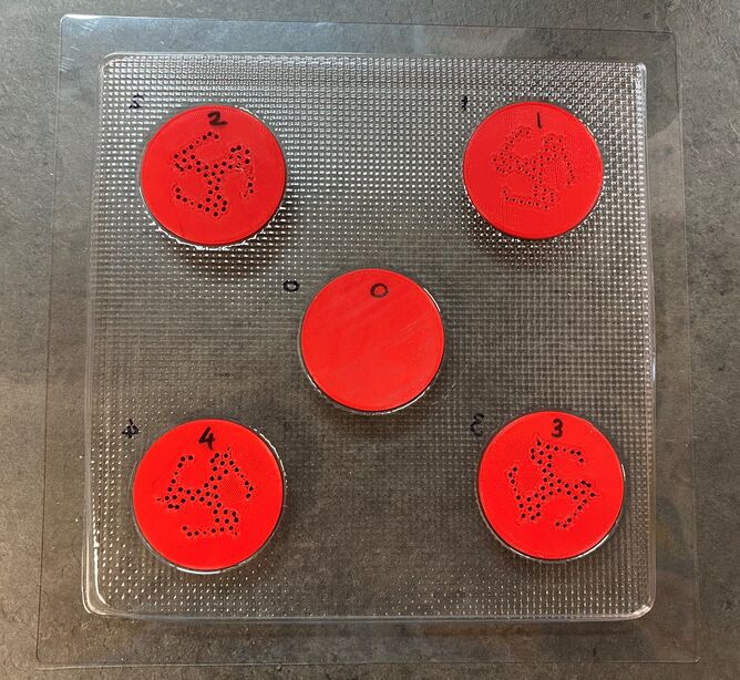 Labeled button forms