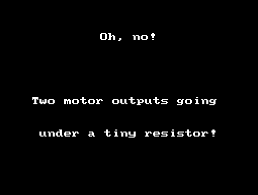 Motor output mistake