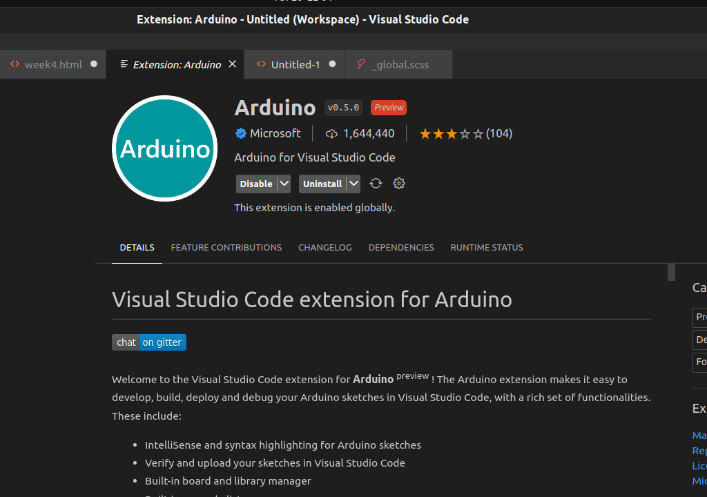 VS Code with Arduino Extension