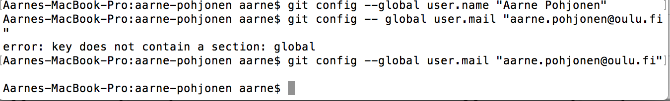 configuring GIT username