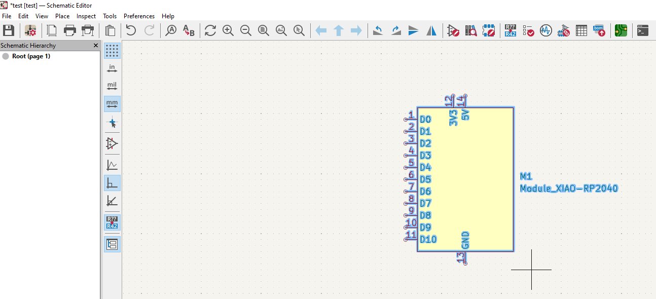 Start of the schematic with current component awailable.