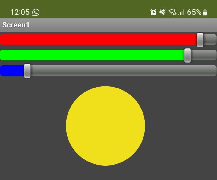 celular mostrando colores