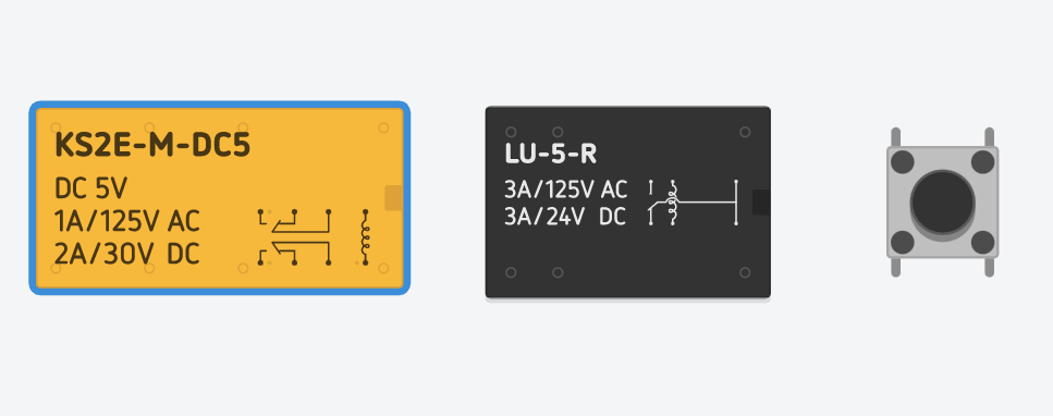 Button and relays