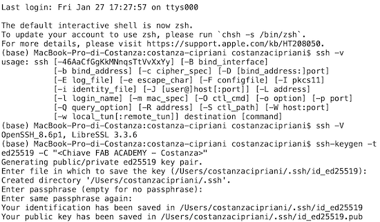 SSH key creation