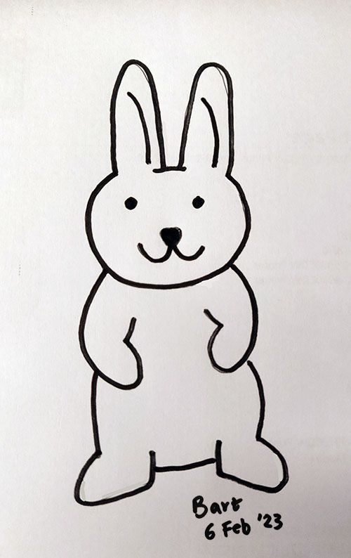 Pic of rabbit sketch