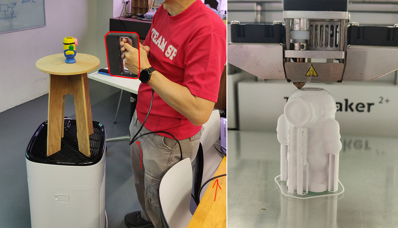 Sense Pro Handheld 3D scanner in action