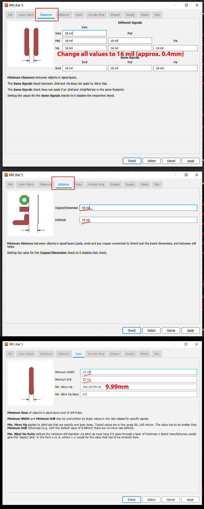 Design Rules Check numbers