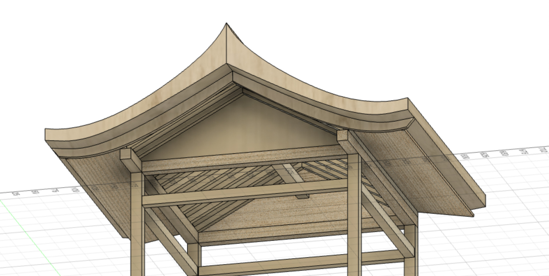 noh stage model screenshot in fusion 360