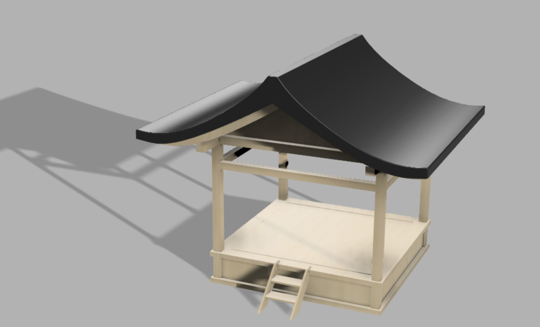 noh stage model screenshot in fusion 360