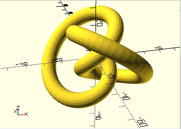 rolling knot openscad