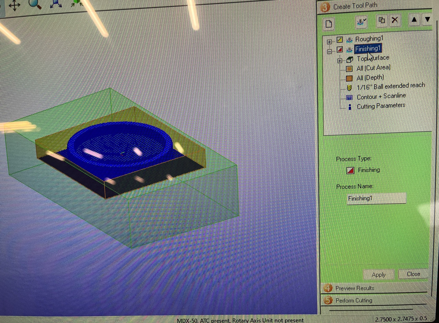 Finishing parameters