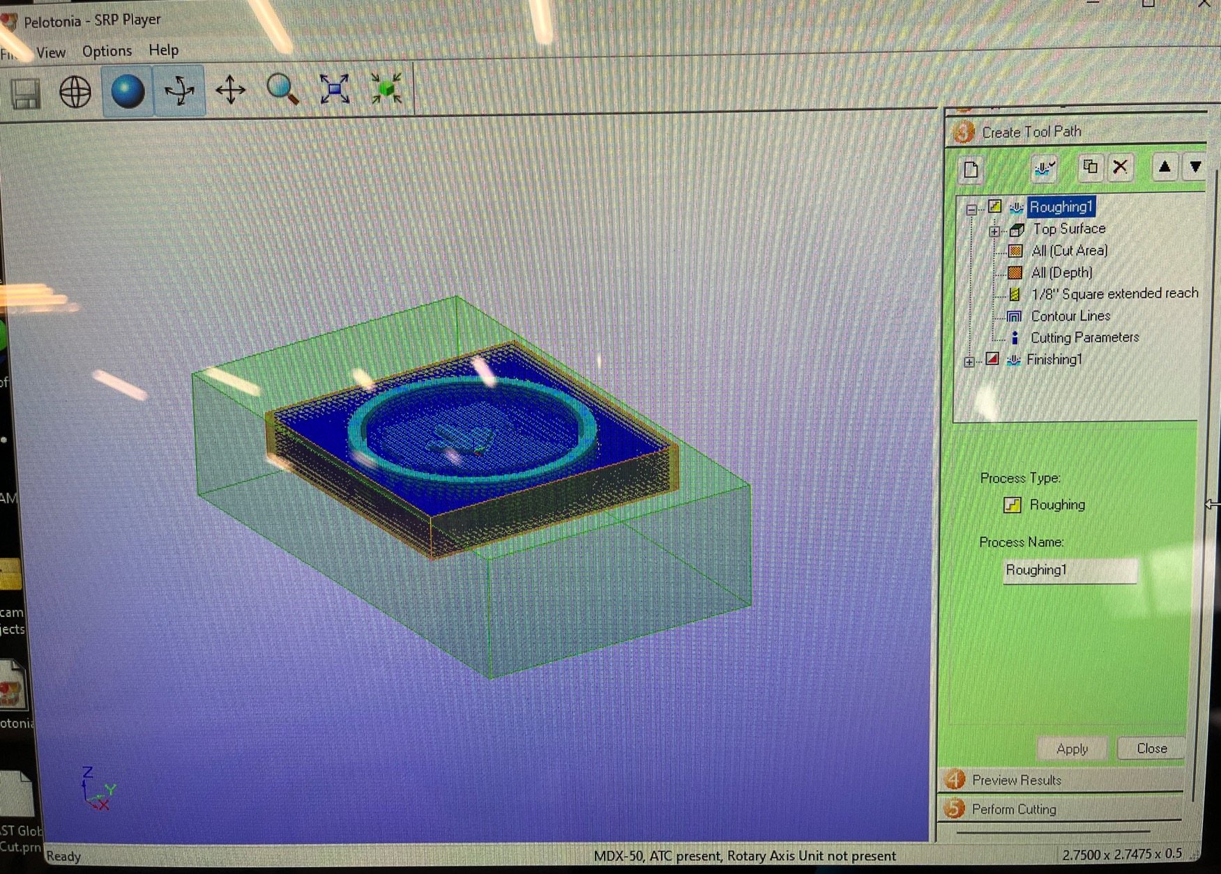 Roughing parameters