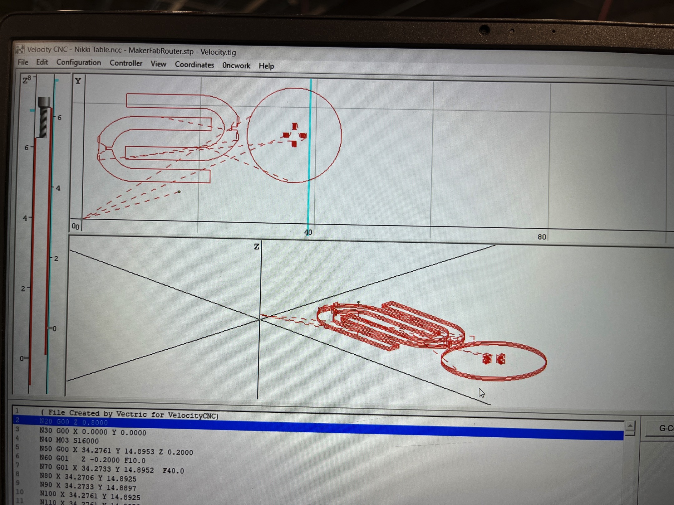 CNC tool path preview