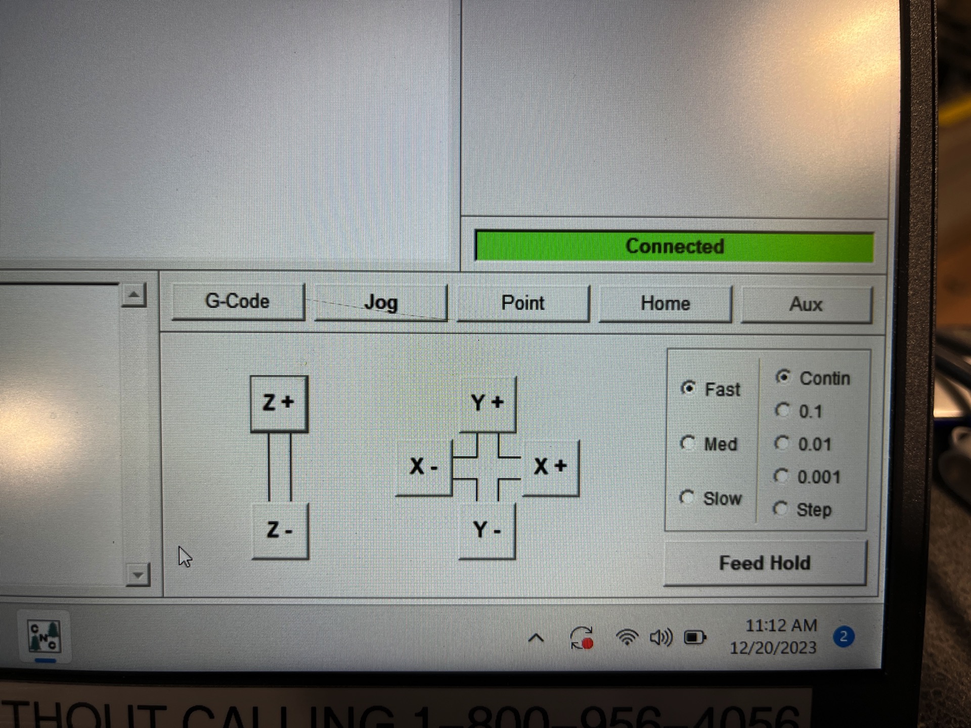 CNC initial set up