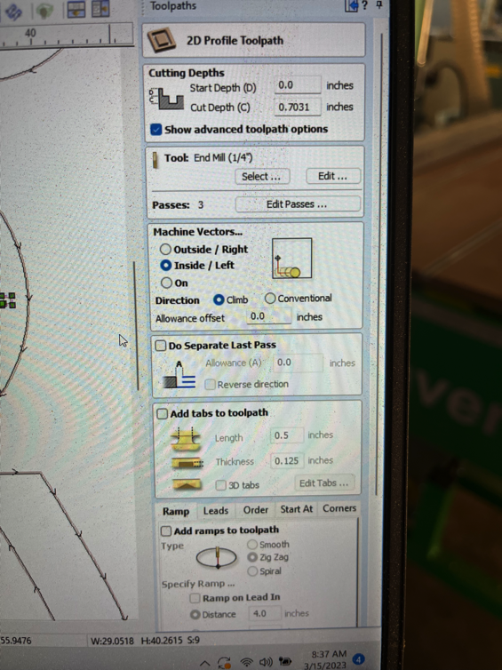 CNC tool path