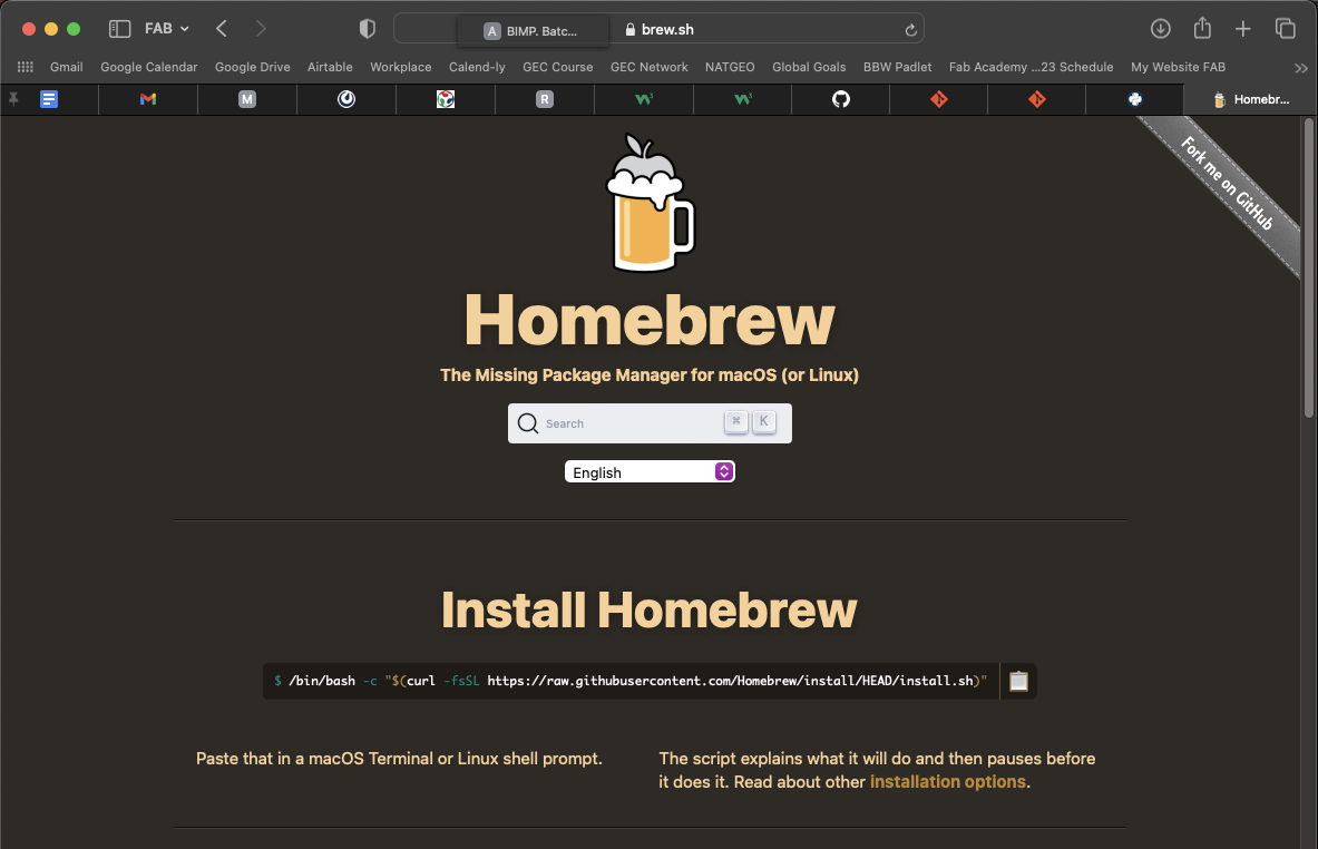 Homebrew Download Page.