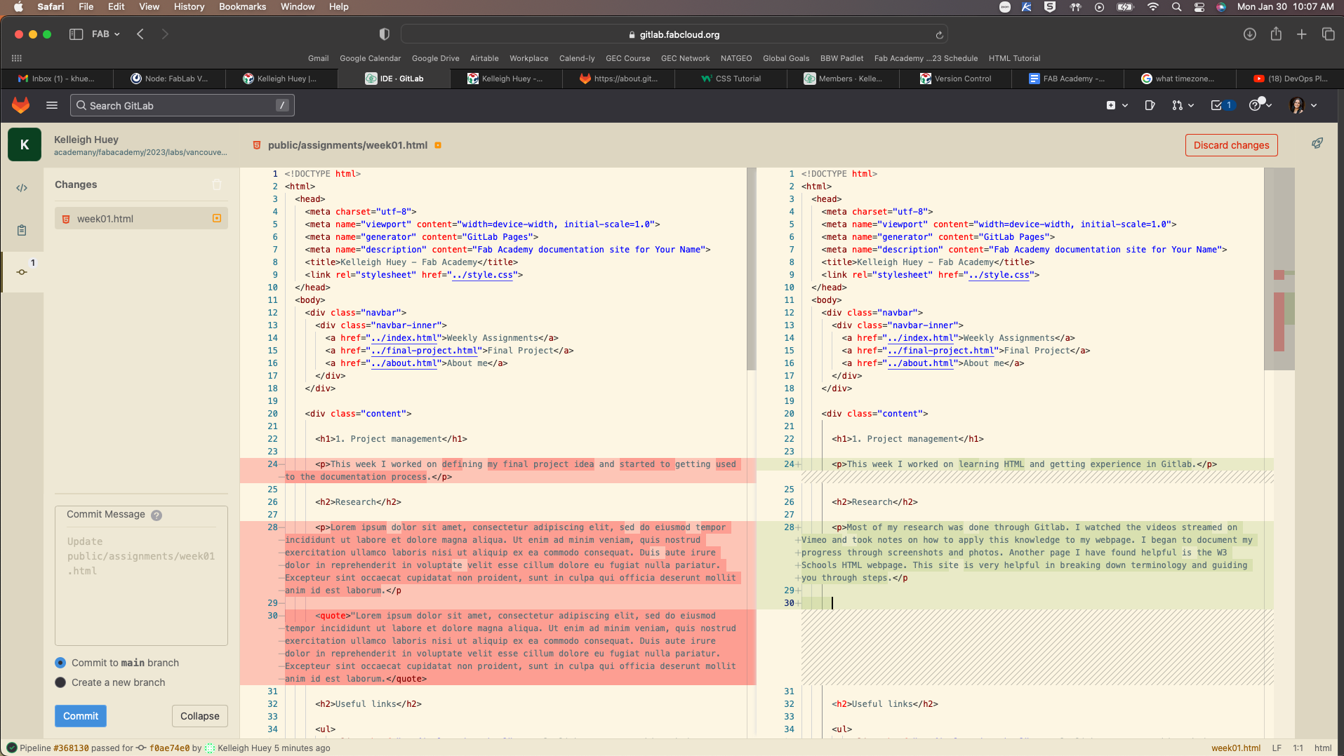 Documentation of Web IDE in Gitlab.