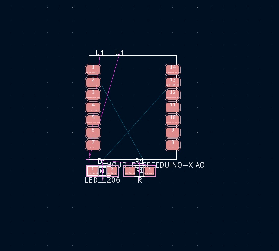 Initial un-arranged PCB layout