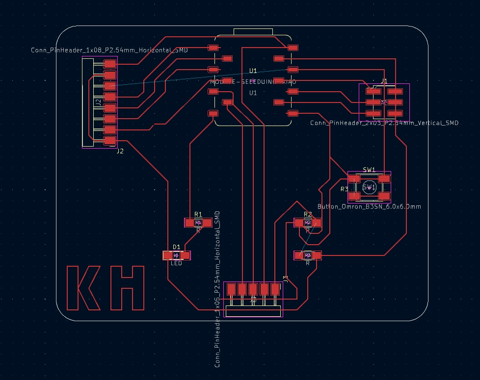 Kicad PCB rearranged and routed
