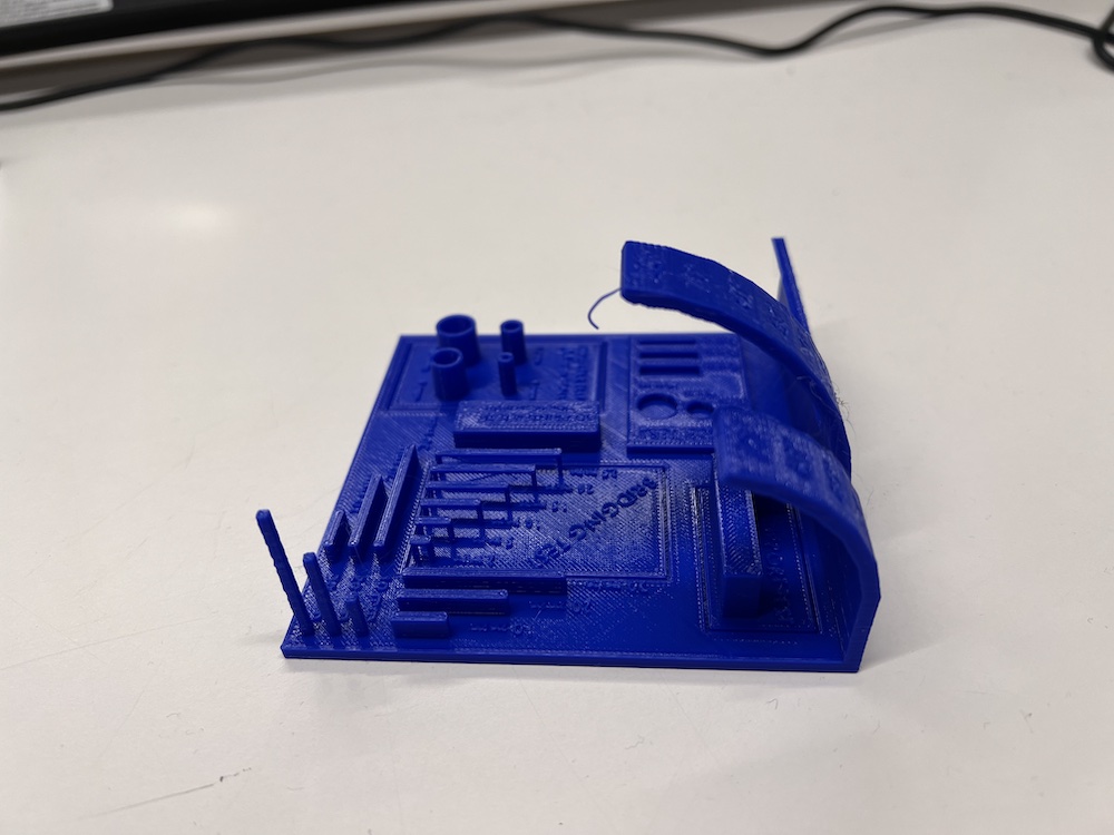 3D printer test print 3