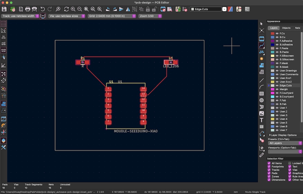 PCB Editor in Kicad