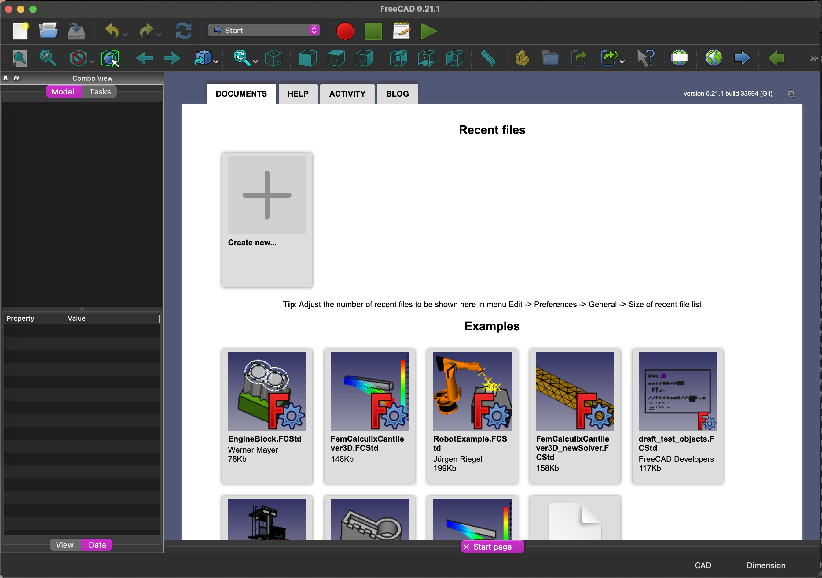 Opening FreeCAD