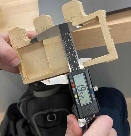 Measuring the size of the square hole
