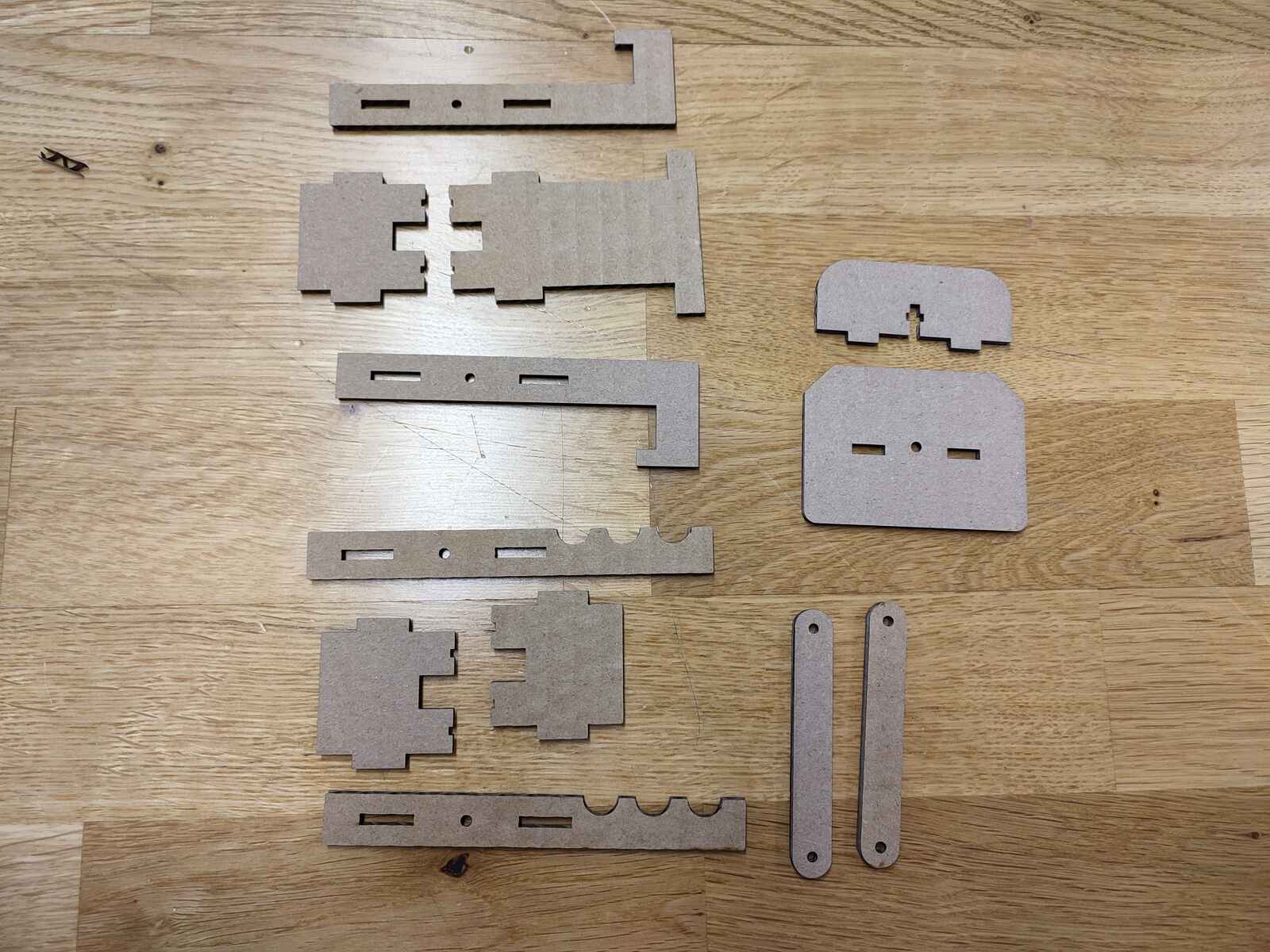 cardboard pieces