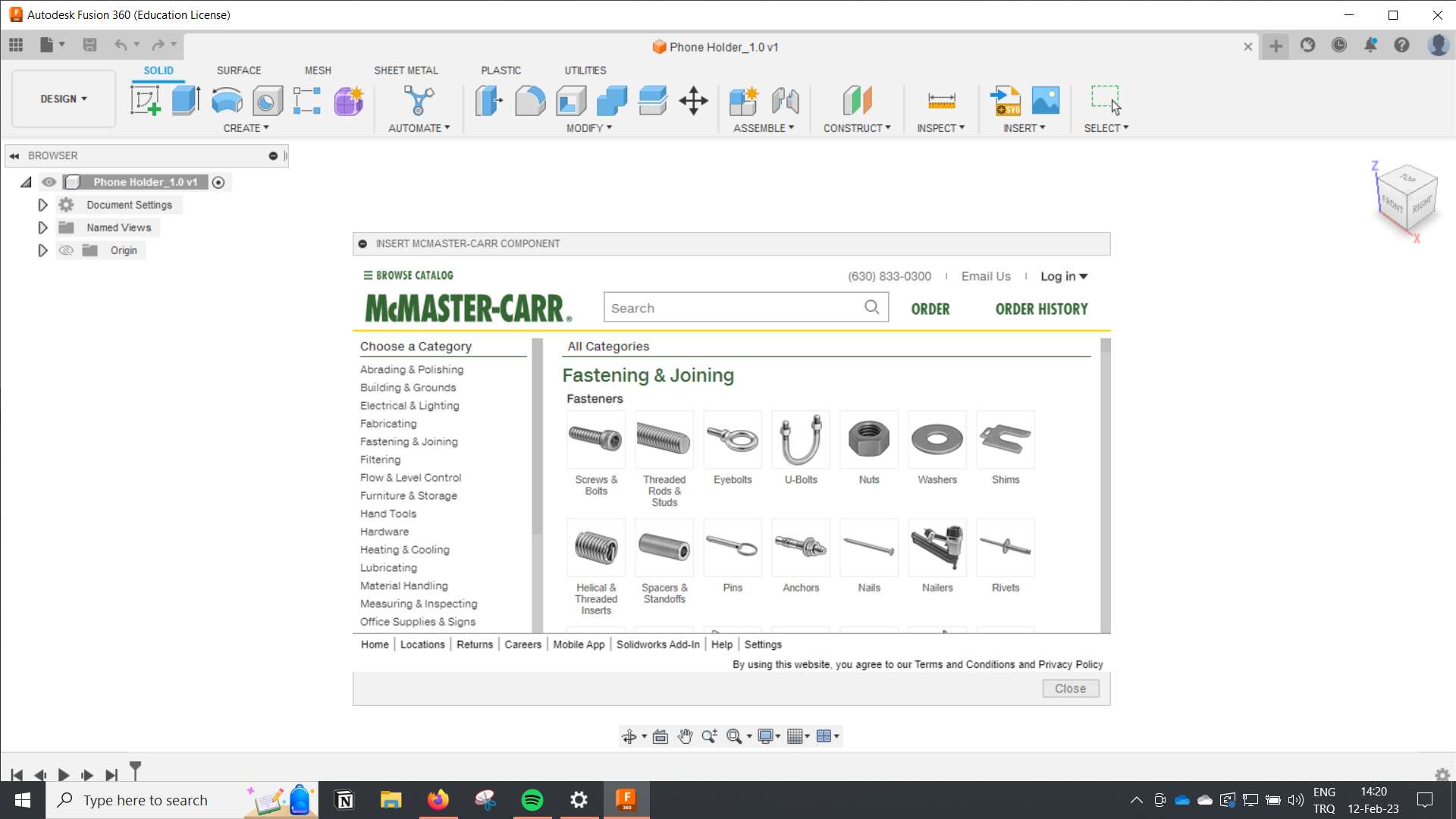 mcmaster carr importing