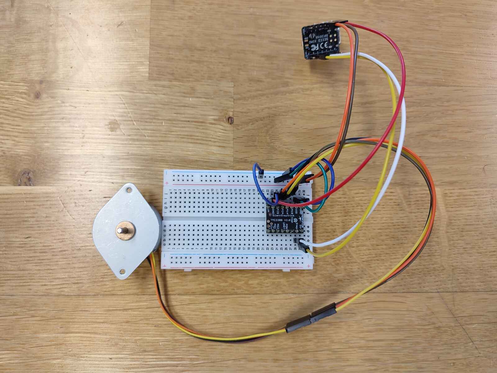 wiring on breadboard