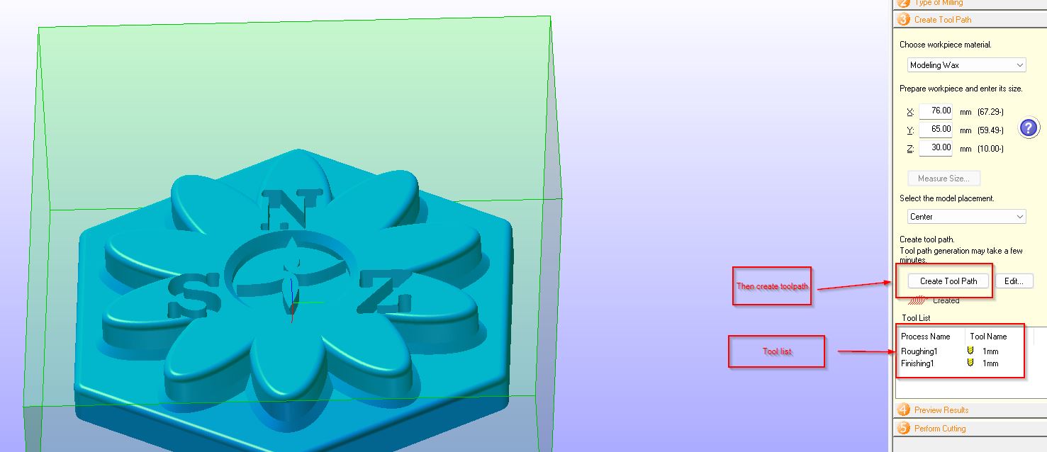 Toolpathsettings