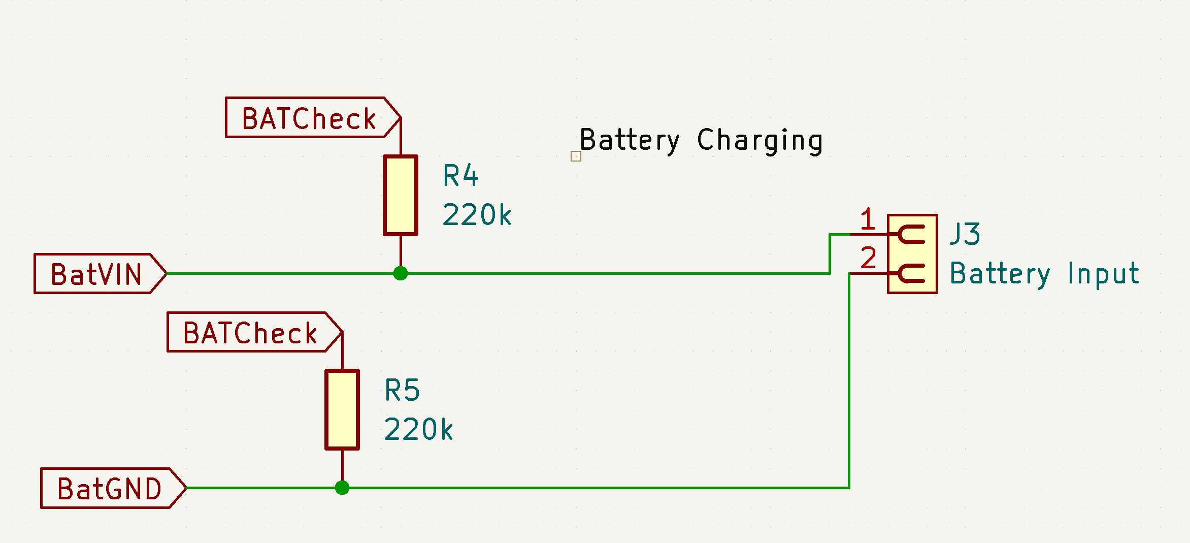 Battery charging connection