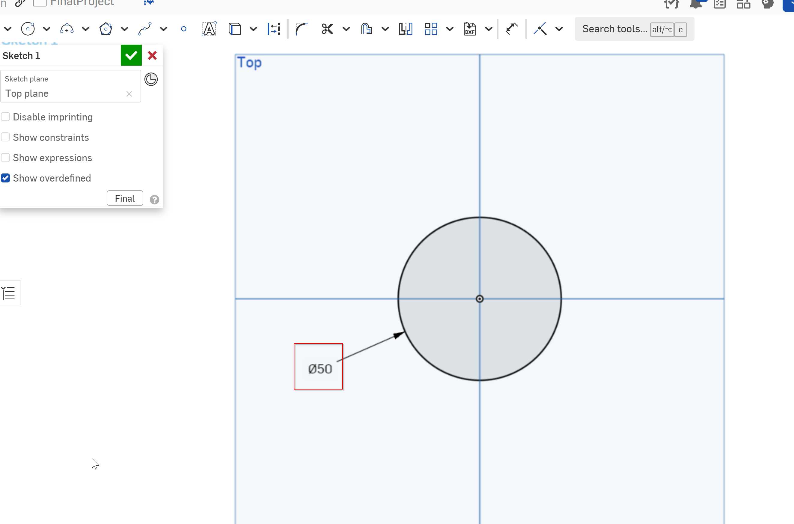 Sketch circle