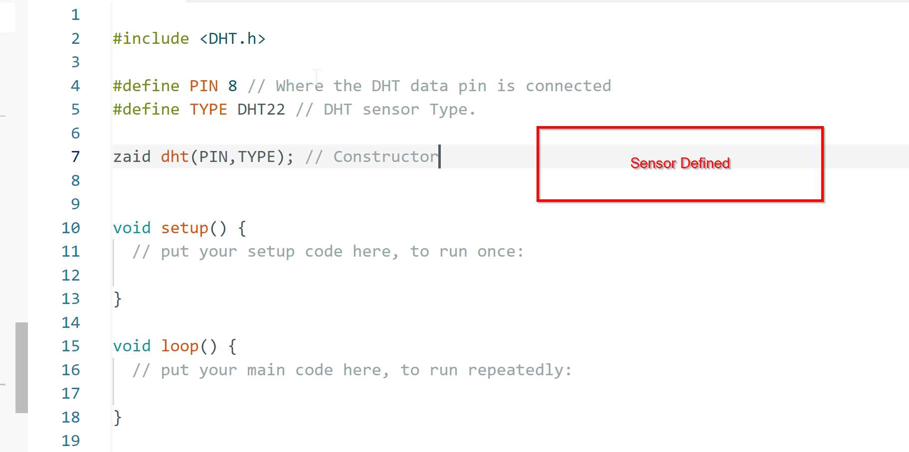 DHT sensor defined