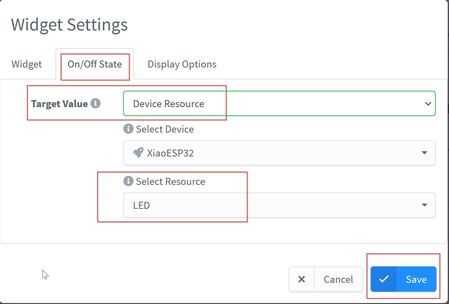 LED WIdgte data source