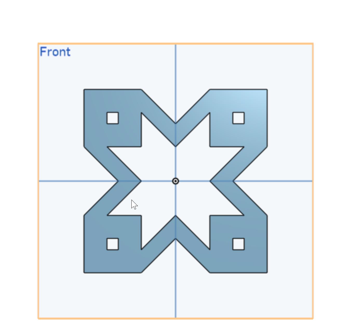 After center square extrude