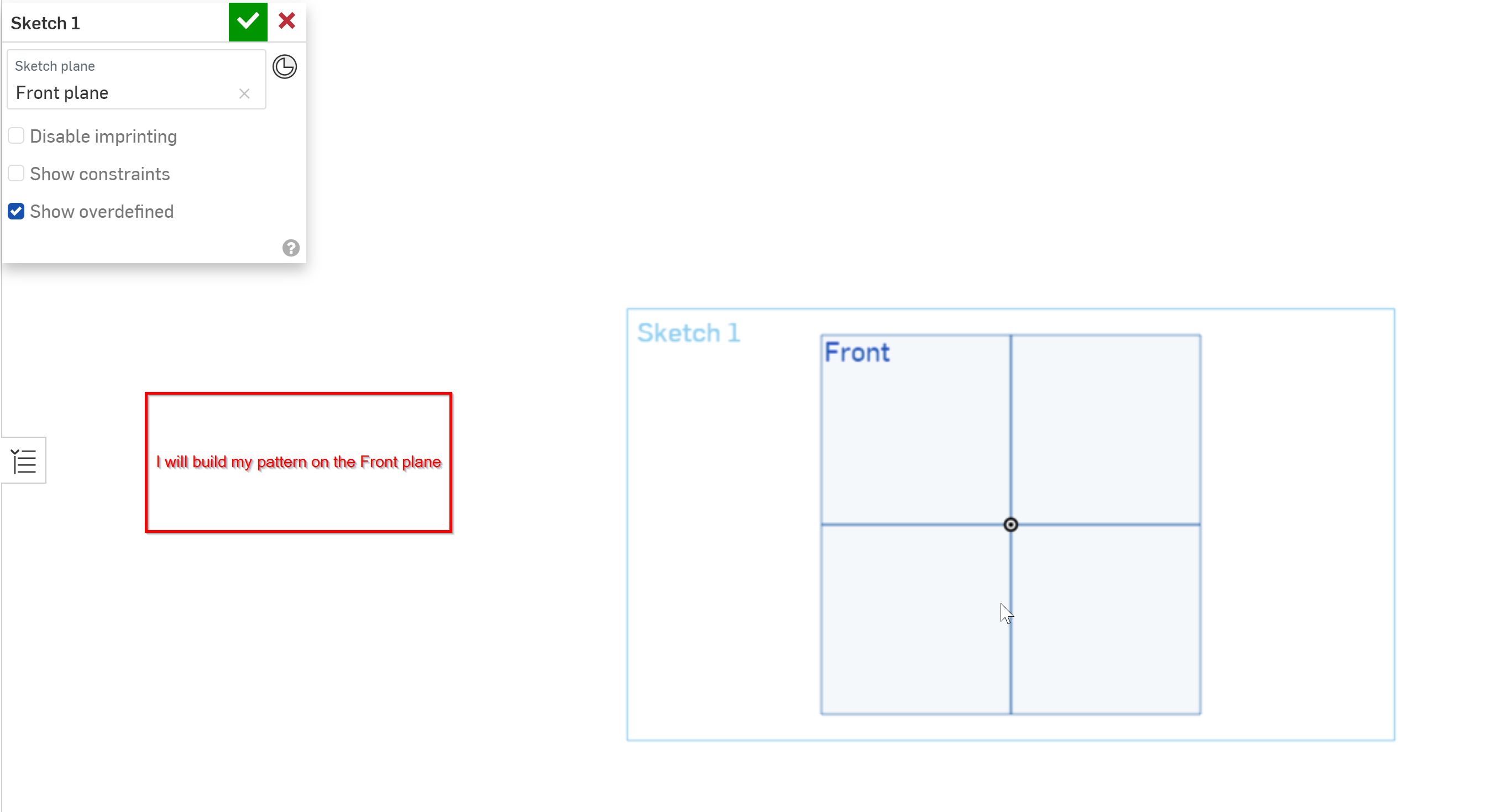 Sketch front plane