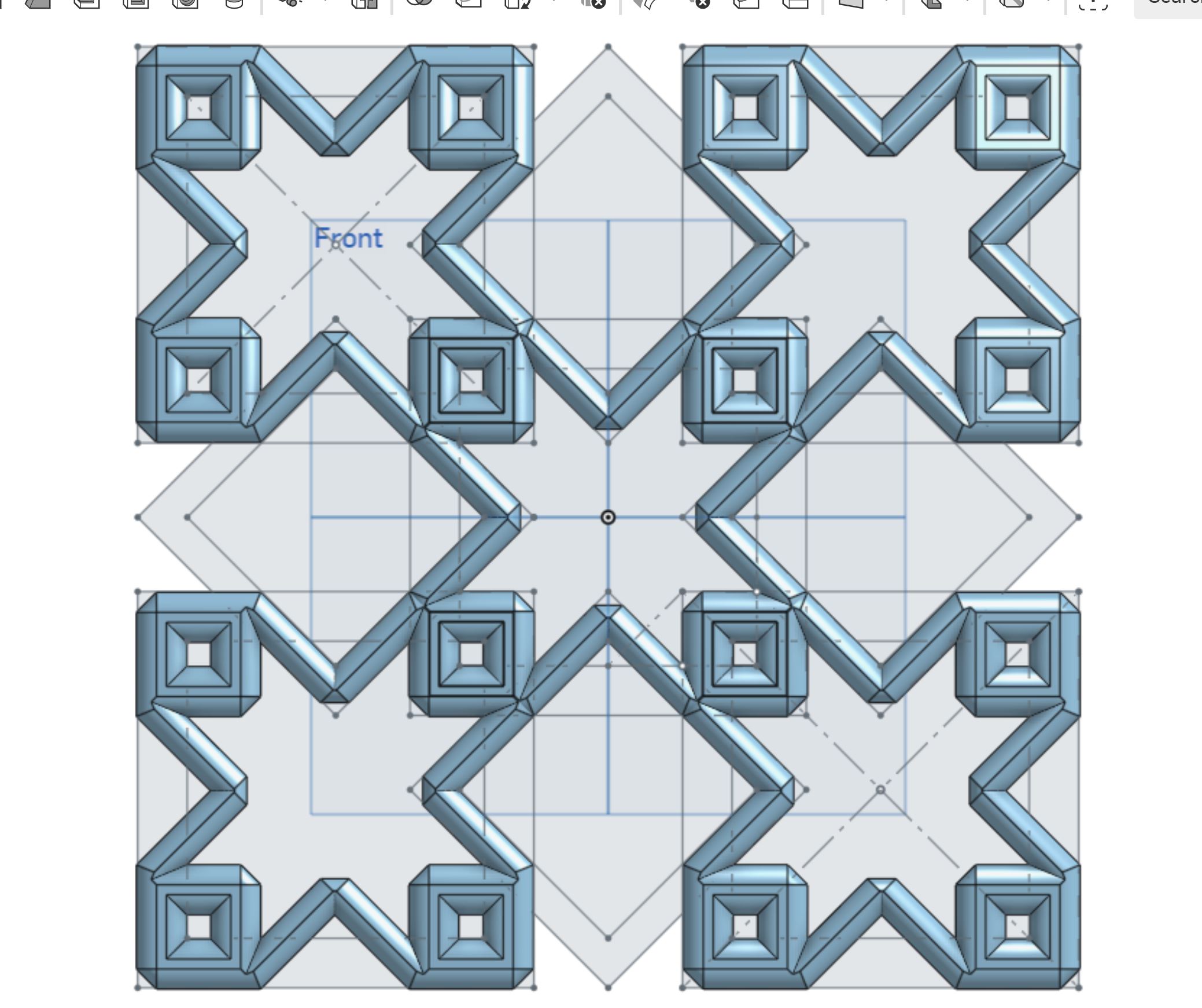 Pattern ready with sketch