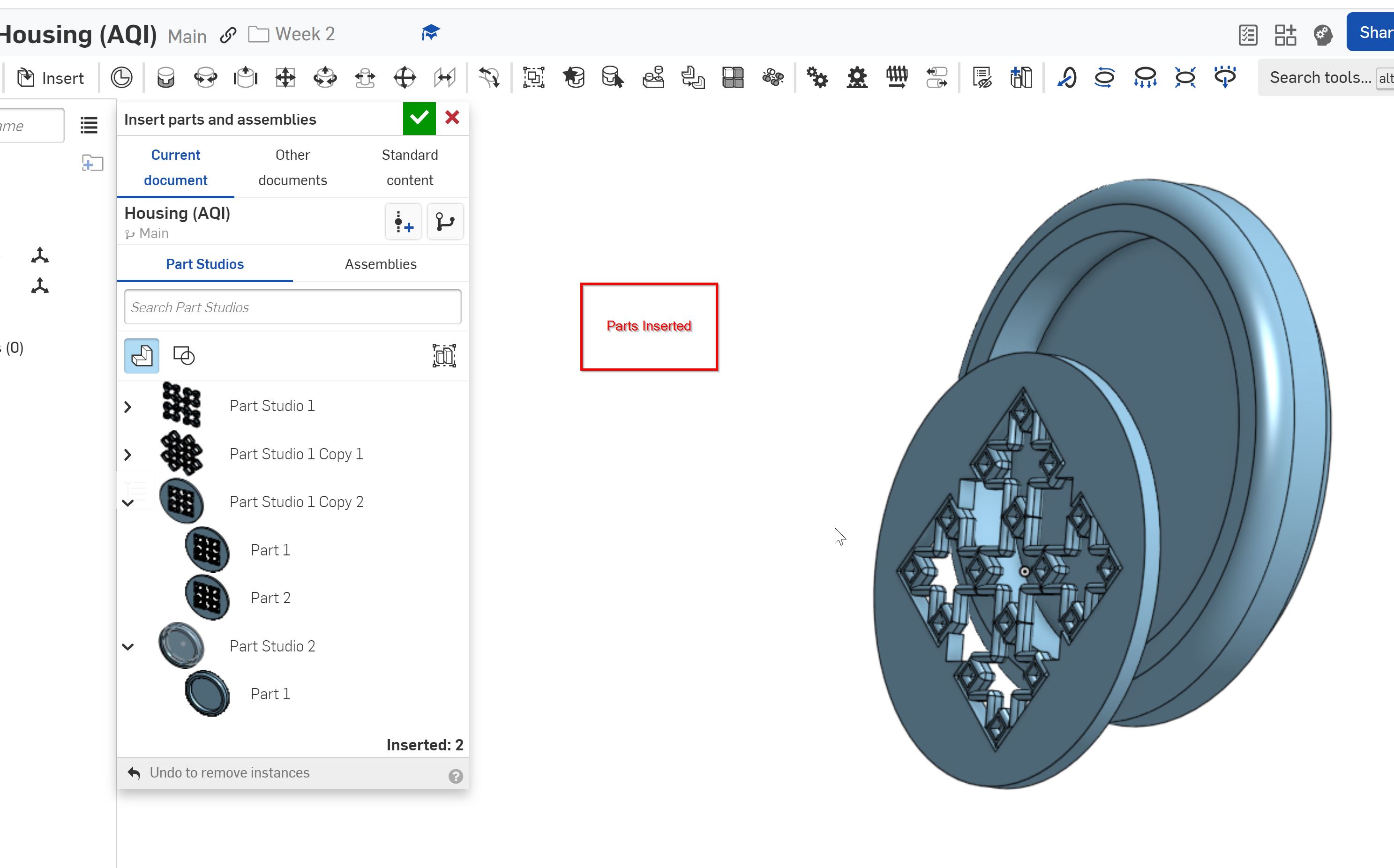 PArts Inserted