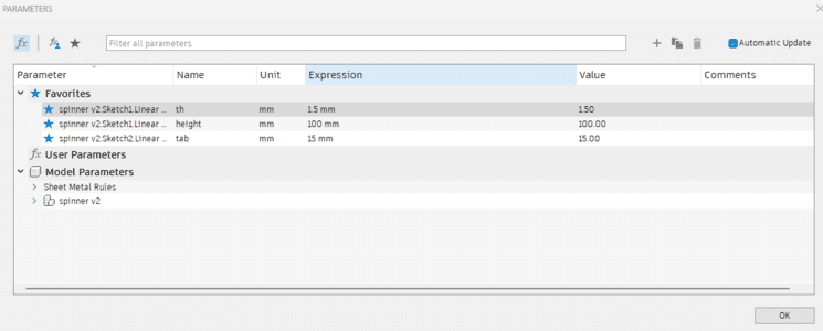 Parameters